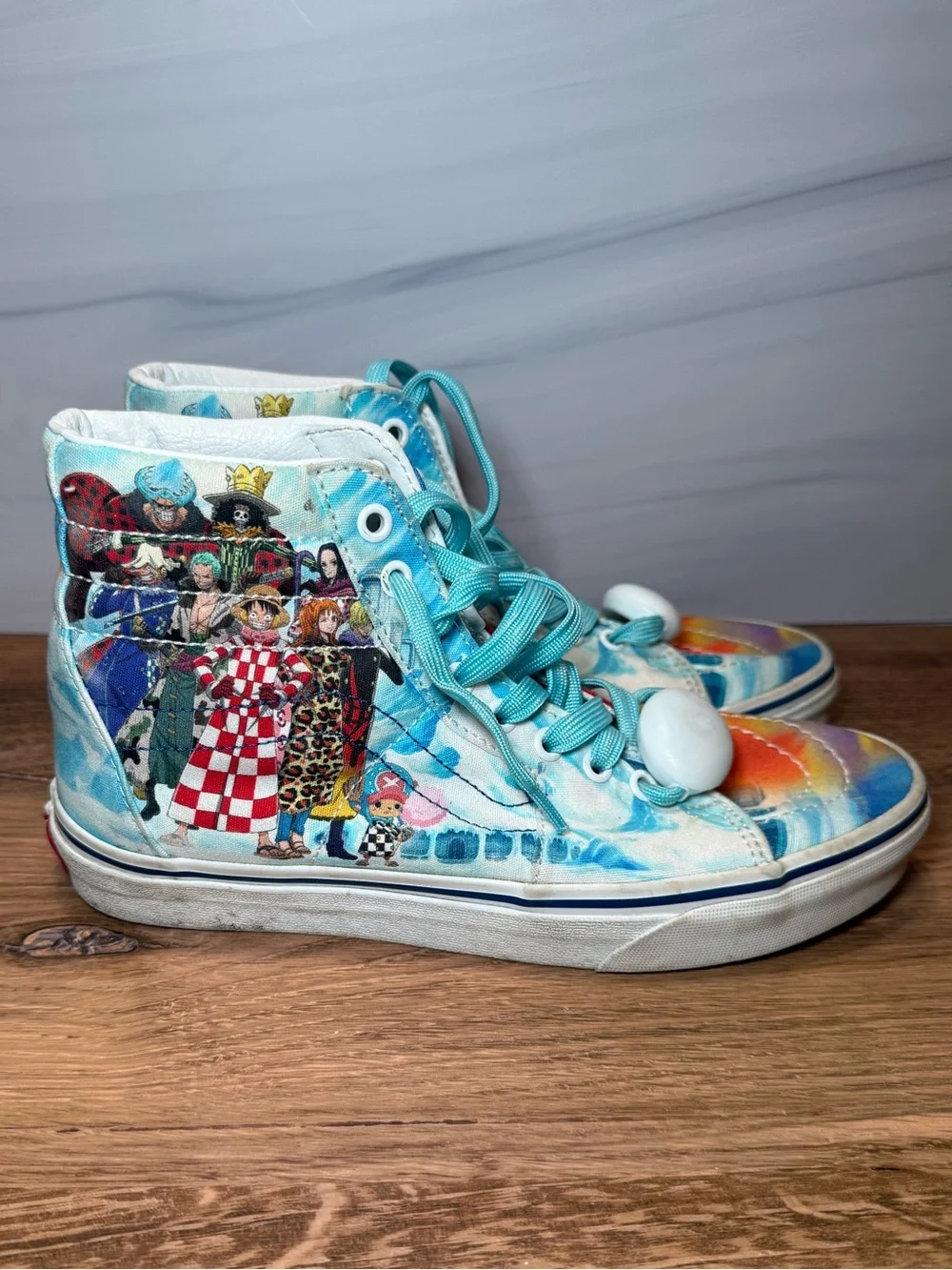 Vans x One Piece Sk8-Hi Punk Hazard Sneakers Men's 7 Women's 8.5